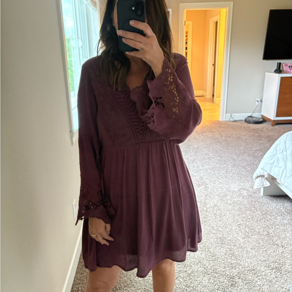 Altar'd State Red Long Sleeve Sundress